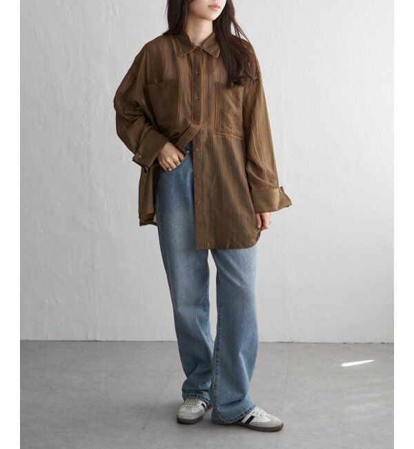 VENCE share style「ストライプビックカフスシャツ」|シャツ・ブラウス|