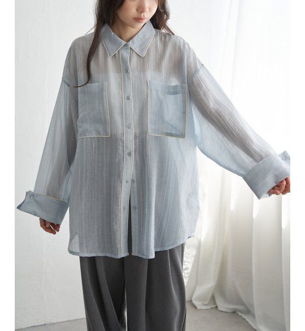 VENCE share style「ストライプビックカフスシャツ」|シャツ・ブラウス|