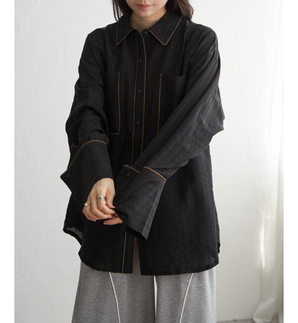 VENCE share style「ストライプビックカフスシャツ」|シャツ・ブラウス|