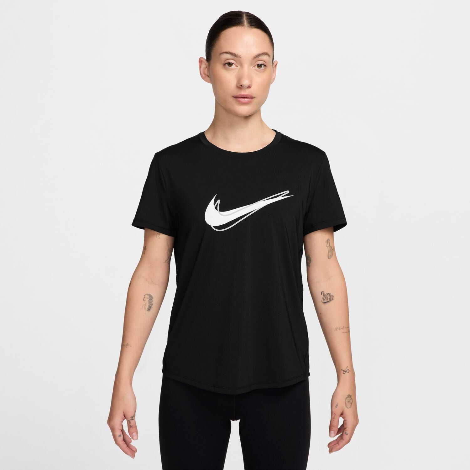 NIKE「【NIKE ｳｪｱ】W ONE SWSH HBR SS TOP」|Tシャツ・カットソー|ブラック