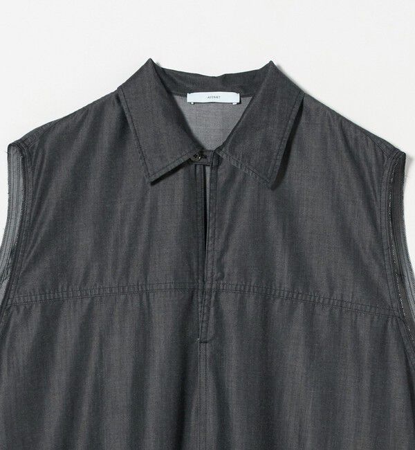 ASTRAET「＜ASTRAET＞スキッパー スリット ノースリーブワンピース」|ワンピース|