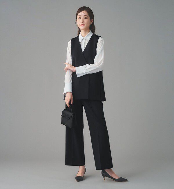 UNITED ARROWS「SPONGY タック ワイドパンツ」|スラックス|