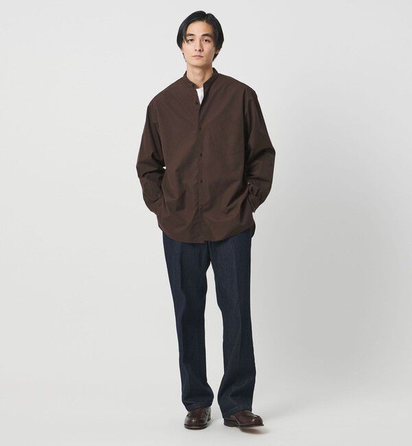 UNITED ARROWS「カリビアーナミルズ ポプリン バンドカラーシャツ」|シャツ・ブラウス|