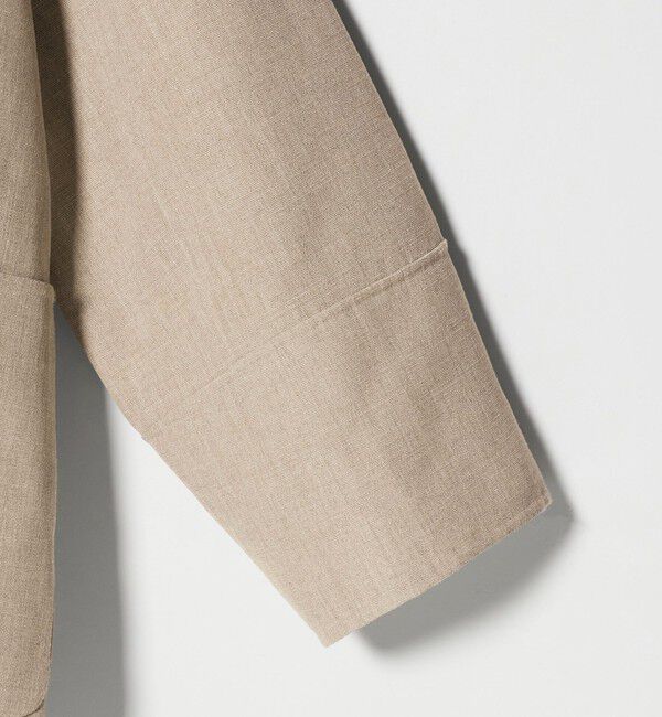 UNITED ARROWS「Asami バイカラー リバーコート」|ノーカラーコート|