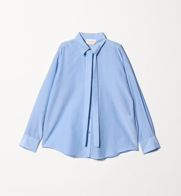 AEWEN MATOPH「＜AEWEN MATOPH＞コットンシルク ボウタイシャツ ‐ ウォッシャブル ‐」|シャツ・ブラウス|LT.BLUE