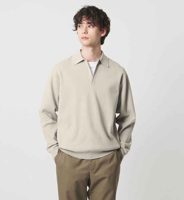 UNITED ARROWS「４シーズンズ ミラノリブ スキッパー ニット」|ニット・セーター|NATURAL