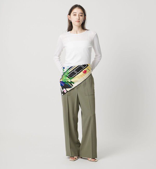 UNITED ARROWS「アセテートポリエステル ベイカーパンツ」|チノ|