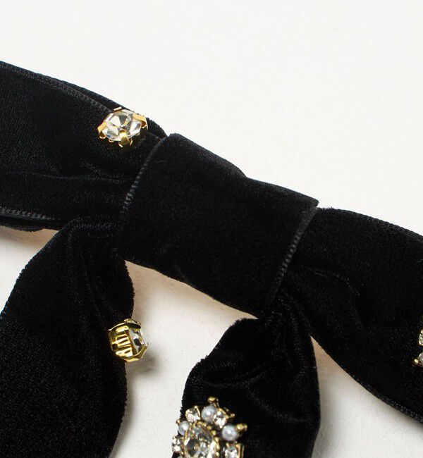 UNITED ARROWS green label relaxing「キラキラパーツ リボン バレッタ」|ヘアバンド|