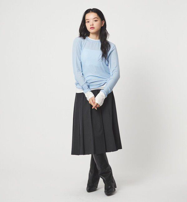 EMMEL REFINES「＜EMMEL REFINES＞EM ベアフライス クルーネック プルオーバー」|Tシャツ・カットソー|