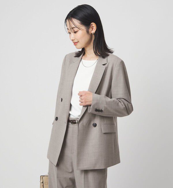 UNITED ARROWS green label relaxing「［size SHORTあり］カチリラ ダブル ジャケット  ウォッシャブル ストレッチ」|テーラードジャケット|