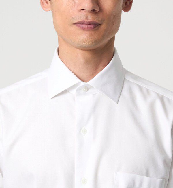 UNITED ARROWS green label relaxing「コットン ヘリンボーン ワイドカラー ドレスシャツ -形態安定-」|シャツ・ブラウス|