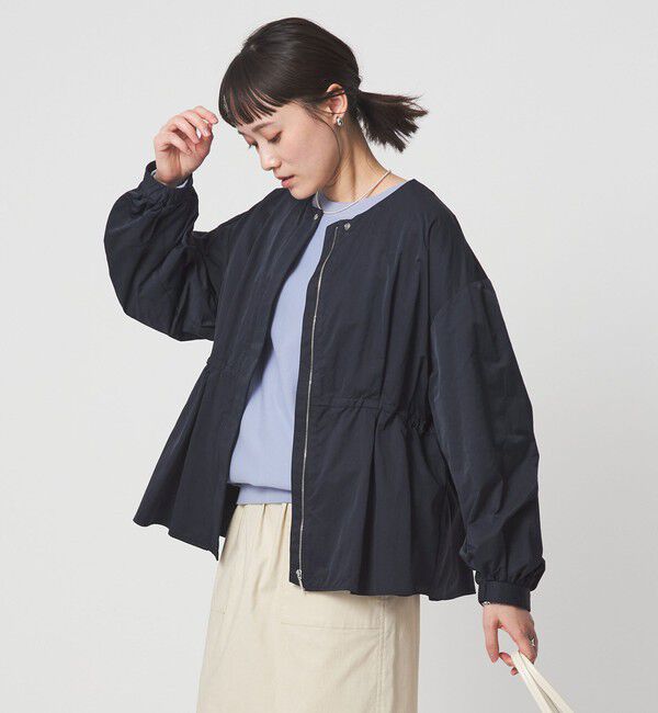 UNITED ARROWS green label relaxing「［size SHORTあり］ウエスト ギャザー ブルゾン」|ブルゾン・スタジャン|NAVY