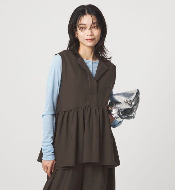 UNITED ARROWS green label relaxing「【別注】＜PROTAGONISTA＞2WAY ノースリーブ ブラウス」|シャツ・ブラウス|DK.BROWN