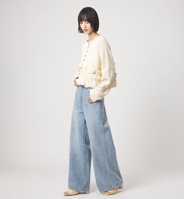 EMMEL REFINES「＜EMMEL REFINES＞EM ハイウエスト ワイド デニム」|チノ|