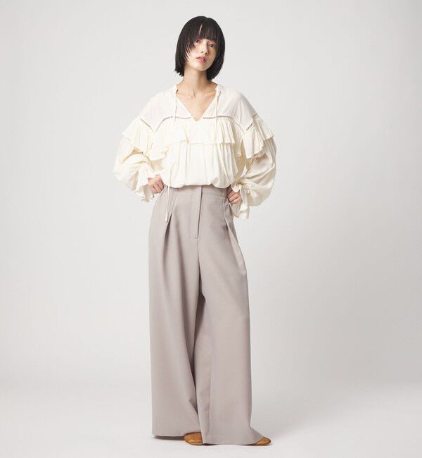 EMMEL REFINES「＜EMMEL REFINES＞EM ハシゴレース フリル ブラウス」|シャツ・ブラウス|