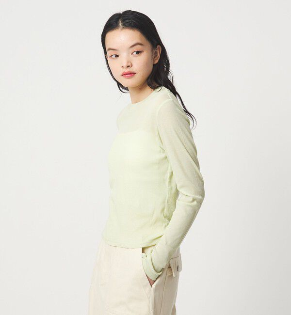 EMMEL REFINES「＜EMMEL REFINES＞EM テレコ クルーネック ロングスリーブ」|Tシャツ・カットソー|