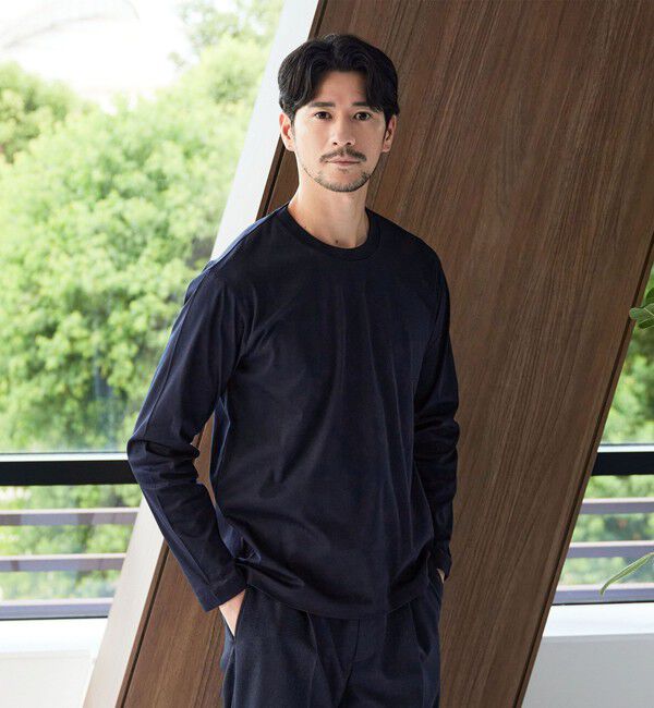 BEAUTY&YOUTH UNITED ARROWS「【WEB限定 WARDROBE SMART】NORITAKE クルーネック スマートフィット カットソー」|Tシャツ・カットソー|NAVY