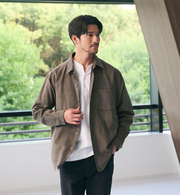 BEAUTY&YOUTH UNITED ARROWS「【WEB限定 WARDROBE SMART】スエードライク シャツ」|シャツ・ブラウス|