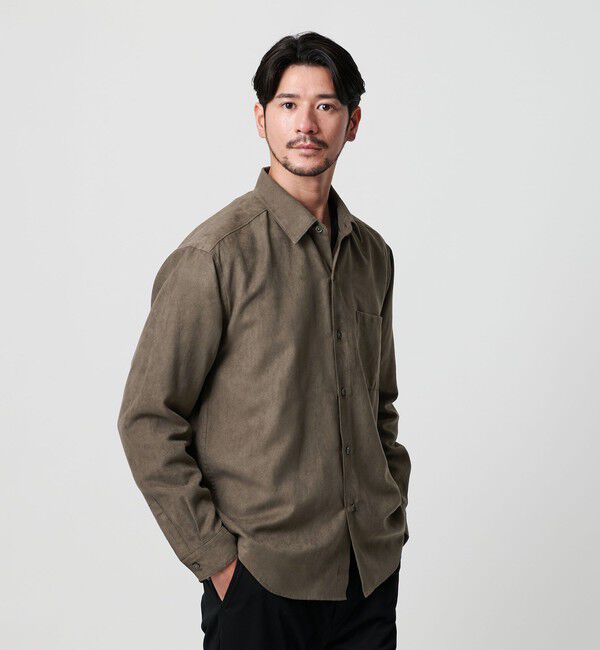 BEAUTY&YOUTH UNITED ARROWS「【WEB限定 WARDROBE SMART】スエードライク シャツ」|シャツ・ブラウス|