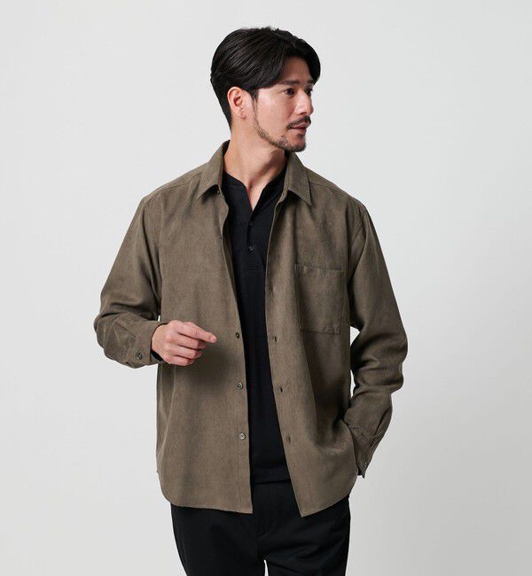BEAUTY&YOUTH UNITED ARROWS「【WEB限定 WARDROBE SMART】スエードライク シャツ」|シャツ・ブラウス|