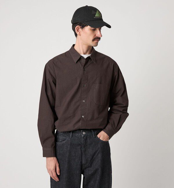 STEVEN ALAN「＜Steven Alan＞ ガーメントダイ ポプリン レギュラーカラー シャツ LOOSE」|シャツ・ブラウス|