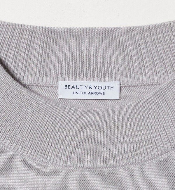 BEAUTY&YOUTH UNITED ARROWS「【WEB限定 WARDROBE SMART】マシーンウォッシャブル ウールミックス ジャケット クルーネック」|ニット・セーター|