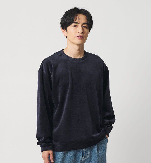 BEAUTY&YOUTH UNITED ARROWS「ボンディング コーデュロイ クルーネック トップス」|Tシャツ・カットソー|NAVY