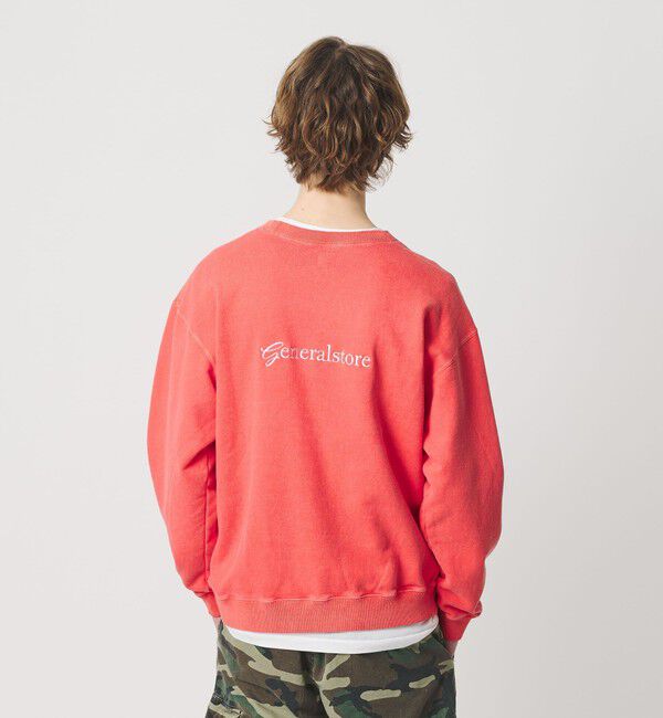 California General Store「＜CGS.＞ピグメント ロゴ スウェット」|スウェット・ジャージ|RED
