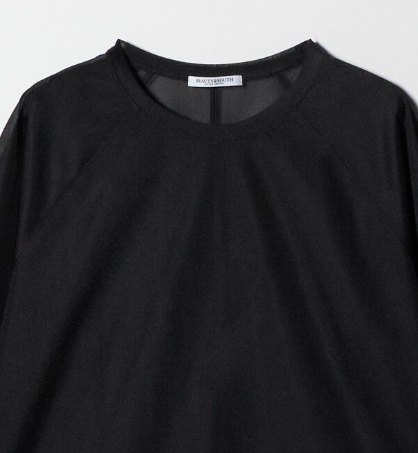 BEAUTY&YOUTH UNITED ARROWS「オーガンジー ラグランスリーブカットソー ウォッシャブル」|Tシャツ・カットソー|