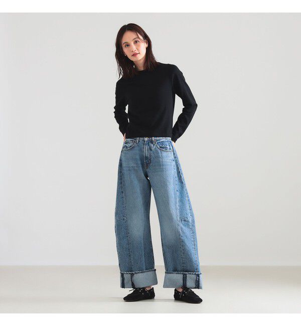 Demi-Luxe BEAMS 「B SIDES / RELAXED CUFFED LASSO デニムパンツ JANE WASH」|デニム|