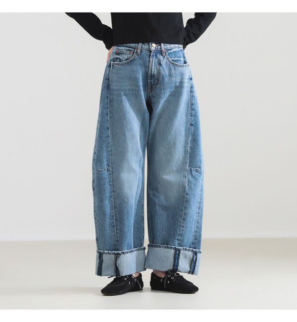 Demi-Luxe BEAMS 「B SIDES / RELAXED CUFFED LASSO デニムパンツ JANE WASH」|デニム|