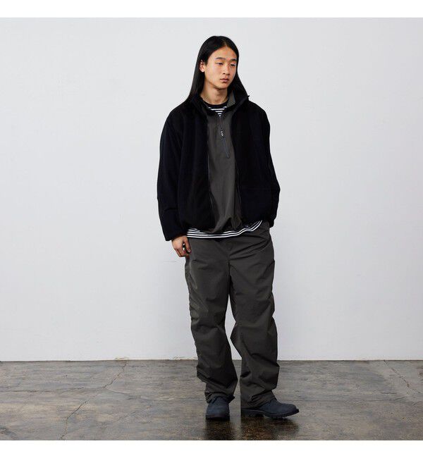 BEAMS「ワイドストレートフィット パッカリング イージーパンツ」|チノ|