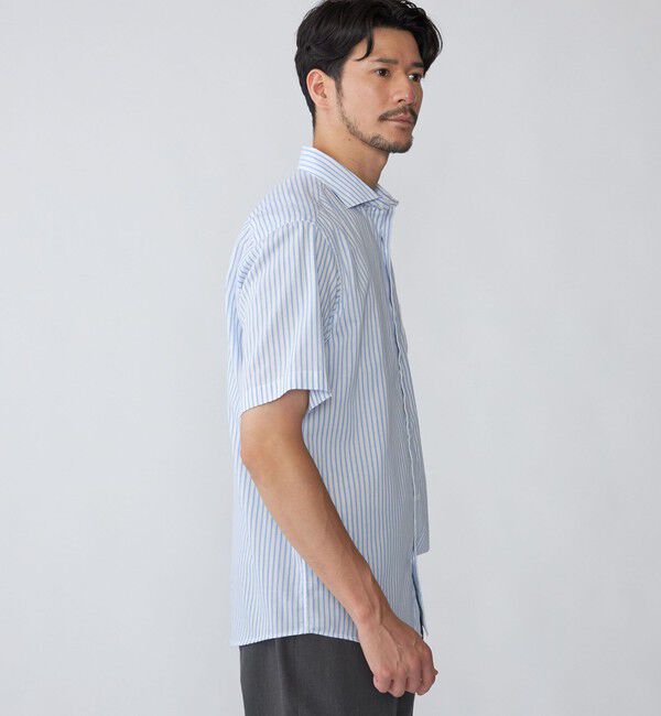 SHIPS「SHIPS: <接触冷感>アイス コットン ワイド カラミ ショートスリーブ シャツ」|シャツ・ブラウス|