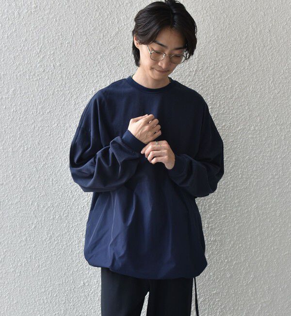 SHIPS any「SHIPS any: カラーミックスコード トーン オン トーン デザイン Tシャツ【a-nylon】◇」|Tシャツ・カットソー|ネイビー