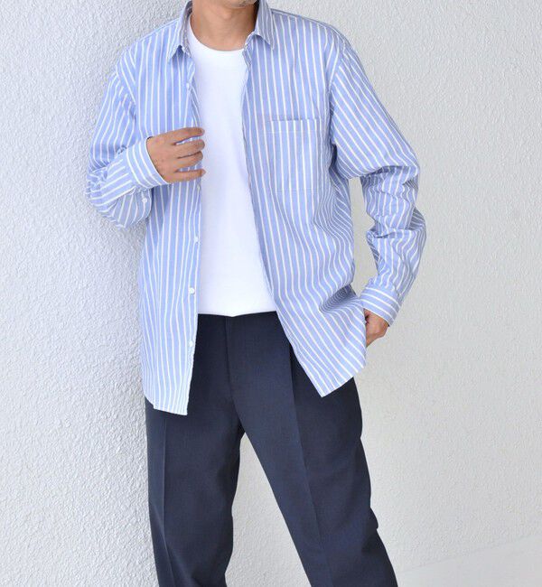 SHIPS any「SHIPS any: ストライプ / ソリッド リラックス レギュラーカラー シャツ 25AW◇」|シャツ・ブラウス|