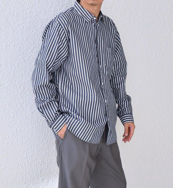 SHIPS any「SHIPS any: ストライプ / ソリッド リラックス レギュラーカラー シャツ 25AW◇」|シャツ・ブラウス|