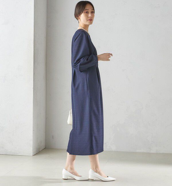 SHIPS for women「〈手洗い可能〉起毛 レース Iライン ワンピース」|ワンピース|