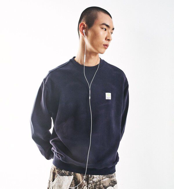 SHIPS「City Ambient Products: フロスト フェード スクエアロゴ スウェット」|スウェット・ジャージ|ネイビー