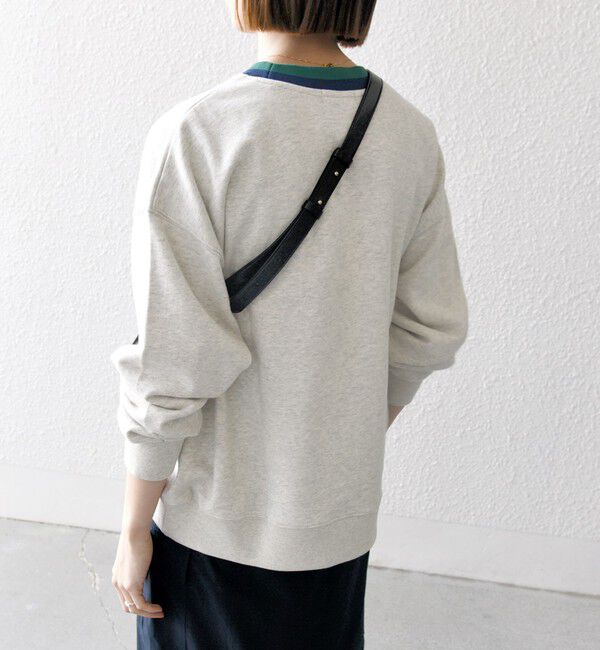 SHIPS any「SHIPS any:〈洗濯機可能〉USAコットン 裏毛 ワッペン ライン スウェット」|スウェット・ジャージ|