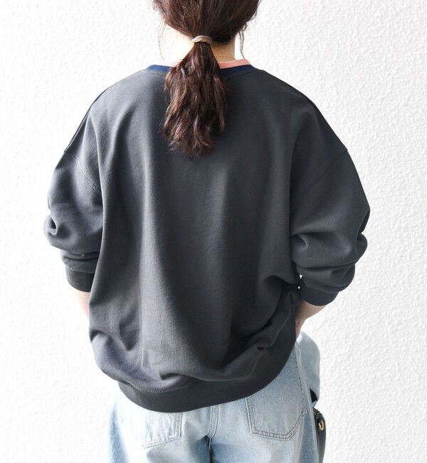 SHIPS any「SHIPS any:〈洗濯機可能〉USAコットン 裏毛 ワッペン ライン スウェット」|スウェット・ジャージ|