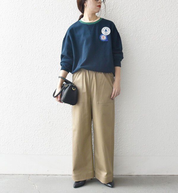 SHIPS any「SHIPS any:〈洗濯機可能〉USAコットン 裏毛 ワッペン ライン スウェット」|スウェット・ジャージ|