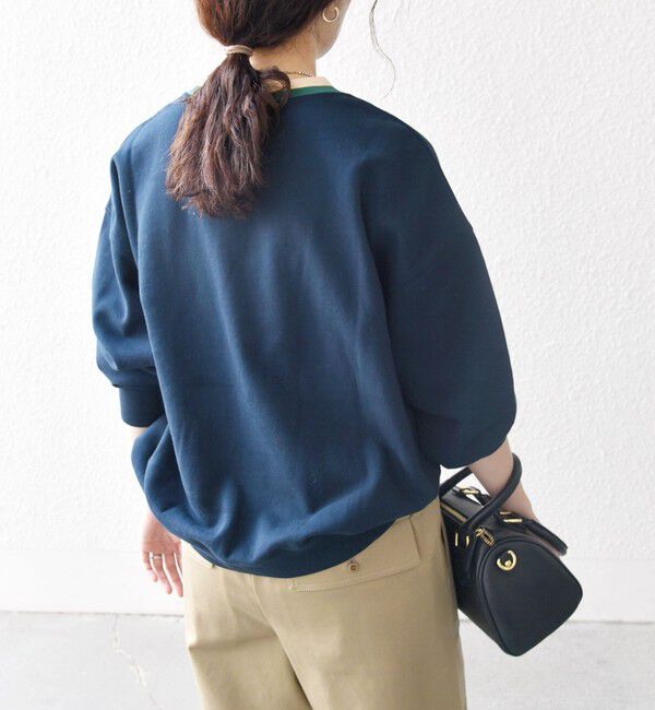 SHIPS any「SHIPS any:〈洗濯機可能〉USAコットン 裏毛 ワッペン ライン スウェット」|スウェット・ジャージ|