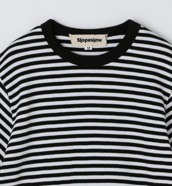 SHIPS「Slopeslow: Cotton interlock stripe crew neck T」|Tシャツ・カットソー|