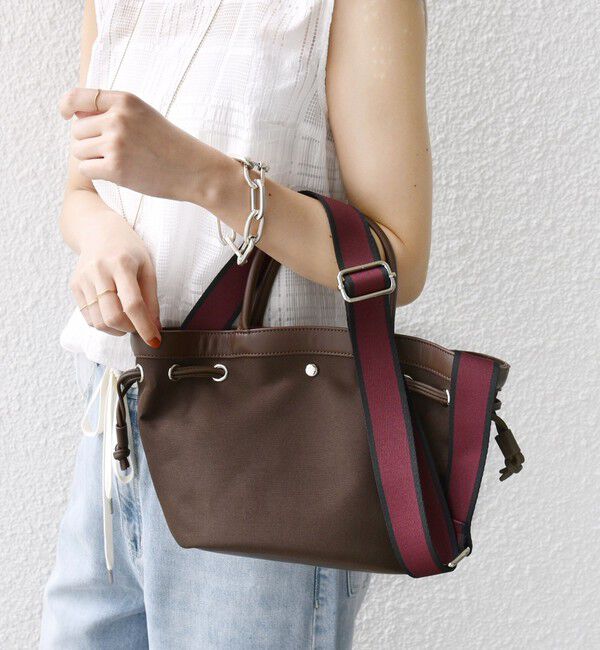 SHIPS for women「【WEB限定】テープ ショルダー ドロスト バッグ」|ショルダー・メッセンジャー|ブラウン