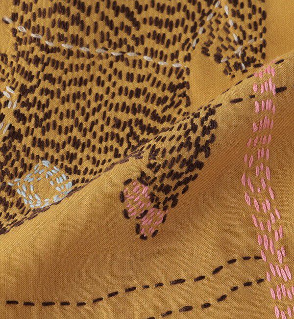 SHIPS「RAJAT: ハンド エンブロイダリー バック ショートスリーブ シャツ」|シャツ・ブラウス|