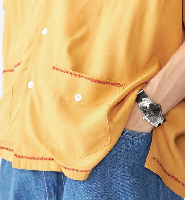 SHIPS「RAJAT: ハンド エンブロイダリー バック ショートスリーブ シャツ」|シャツ・ブラウス|