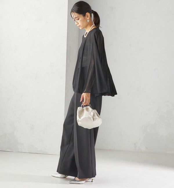 SHIPS for women「troisiemeCHACO:〈洗濯機可能〉シアー ケープ ブラウス」|シャツ・ブラウス|