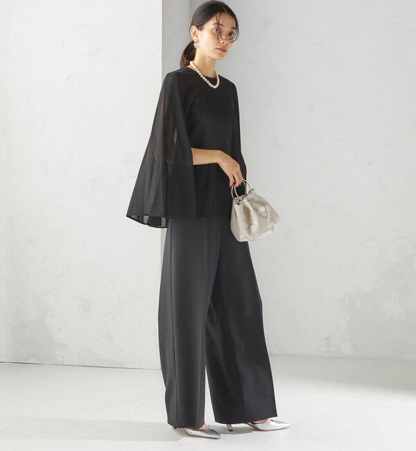 SHIPS for women「troisiemeCHACO:〈洗濯機可能〉シアー ケープ ブラウス」|シャツ・ブラウス|