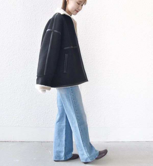 SHIPS for women「フェイク ムートン ジップ コート」|その他|