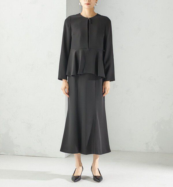 SHIPS for women「Kaene:フレア ジャケット ワンピース（セレモニー対応可）」|ワンピース|